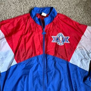 Vintage NFL Super Bowl XXVI 26 APEX Full Zip Jacket XL Windbreaker Minneapolis